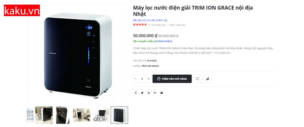 Máy lọc nước TRIM ION GRACE