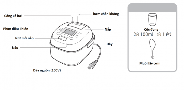 Hướng dẫn sử dụng nồi cơm TOSHIBA RC-18VRL nội địa Nhật