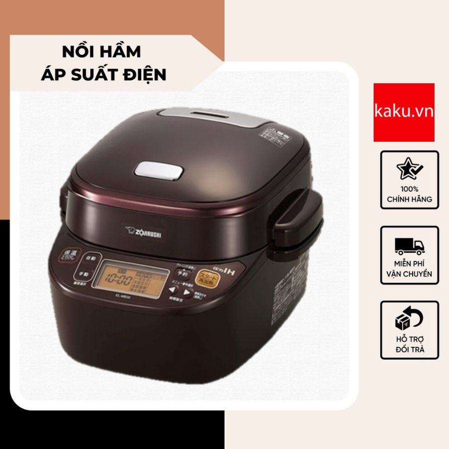 Nồi áp suất điện Zojirushi EL-MA30 nội địa Nhật 12 nồi hầm