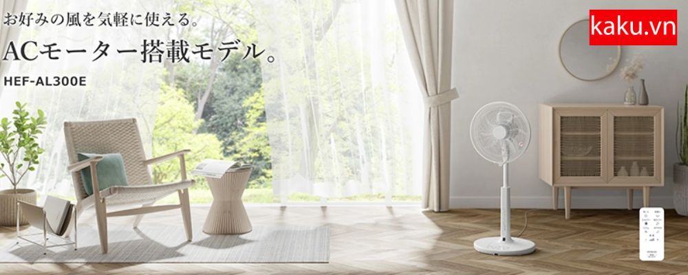 Quạt điện HEF-AL300E Hitachi 8 cánh Nội Địa Nhật