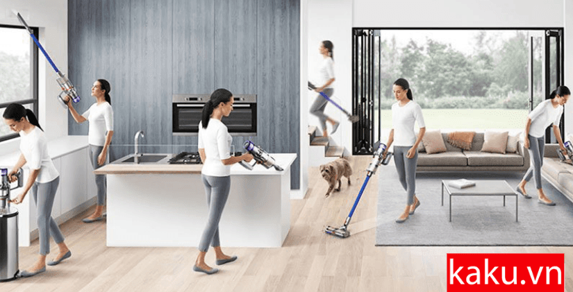 Tận hưởng không gian sạch sẽ với máy hút bụi Dyson V15. 10 Sự tiện lợi của máy hút bụi