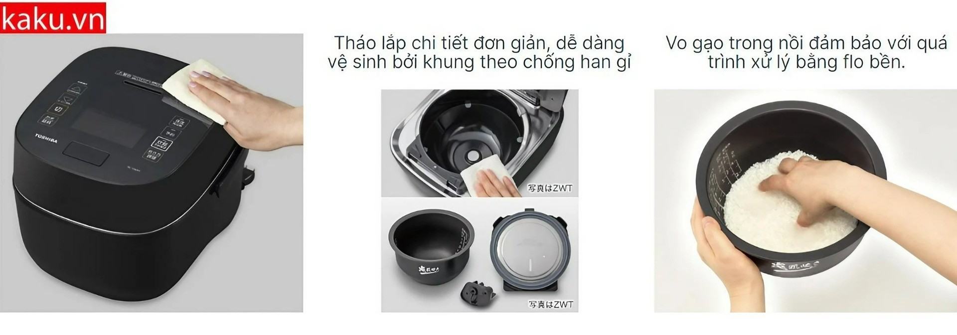 Nồi cơm Toshiba RC-10VXT full chức năng 14 Nồi cơm Toshiba RC-10VXT full chức năng