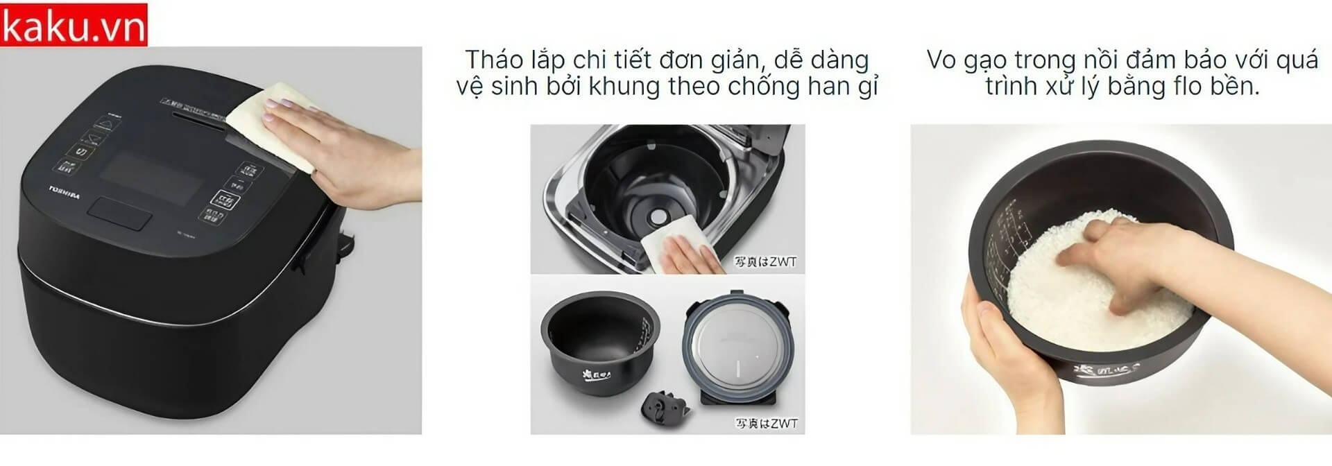 Nồi nội địa Nhật TOSHIBA RC-18VSR áp suất, hút chân không 21 Nồi nội địa Nhật TOSHIBA RC-18VSR áp suất, hút chân không