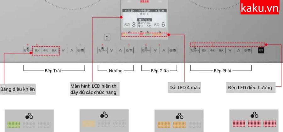 Bếp từ HITACHI HT-N8STWF Nội Địa Nhật Chất Lượng 9 Màn hình cảm ứng lcd