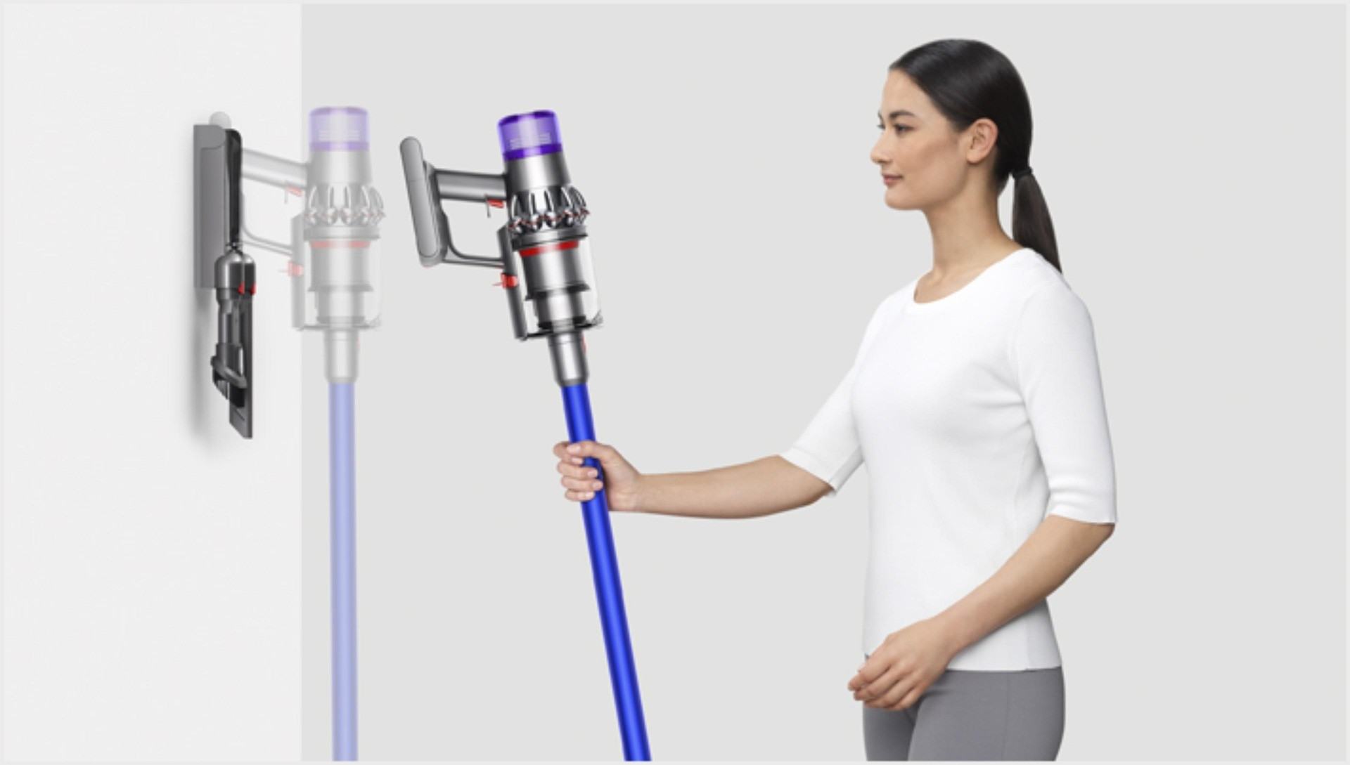 Đế sạc gắn tường
Máy hút bụi Dyson V11™ có thể đặt vào đế sạc gắn tường, cho phép sạc và cất giữ các dụng cụ một cách gọn gàng. Vì vậy, máy luôn trong trạng thái sẵn sàng cho sử dụng. V11_5
