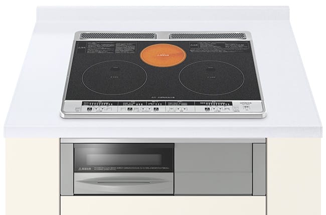 Bếp từ Hitachi HT-H6S với hai bếp từ một bếp hồng ngoại và lò nướng 1 Bếp từ Hitachi HT-H6S với hai bếp từ một bếp hồng ngoại và lò nướng