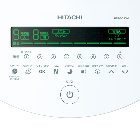 Quạt điện HITACHI HEF-DC5000 góc quay đa chiều 4 Quạt điện HITACHI HEF-DC5000 góc quay đa chiều - Hình ảnh 4