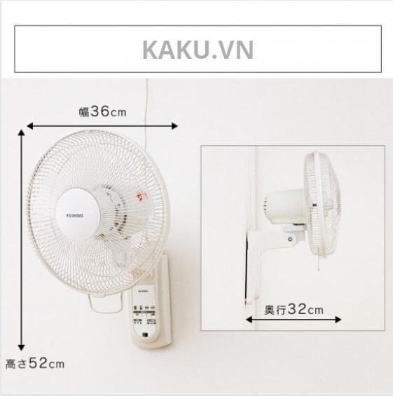 Quạt treo tường IRIS OHYAMA WFC-306 nội địa Nhật 4 Quạt Iris Oyama WFC-306