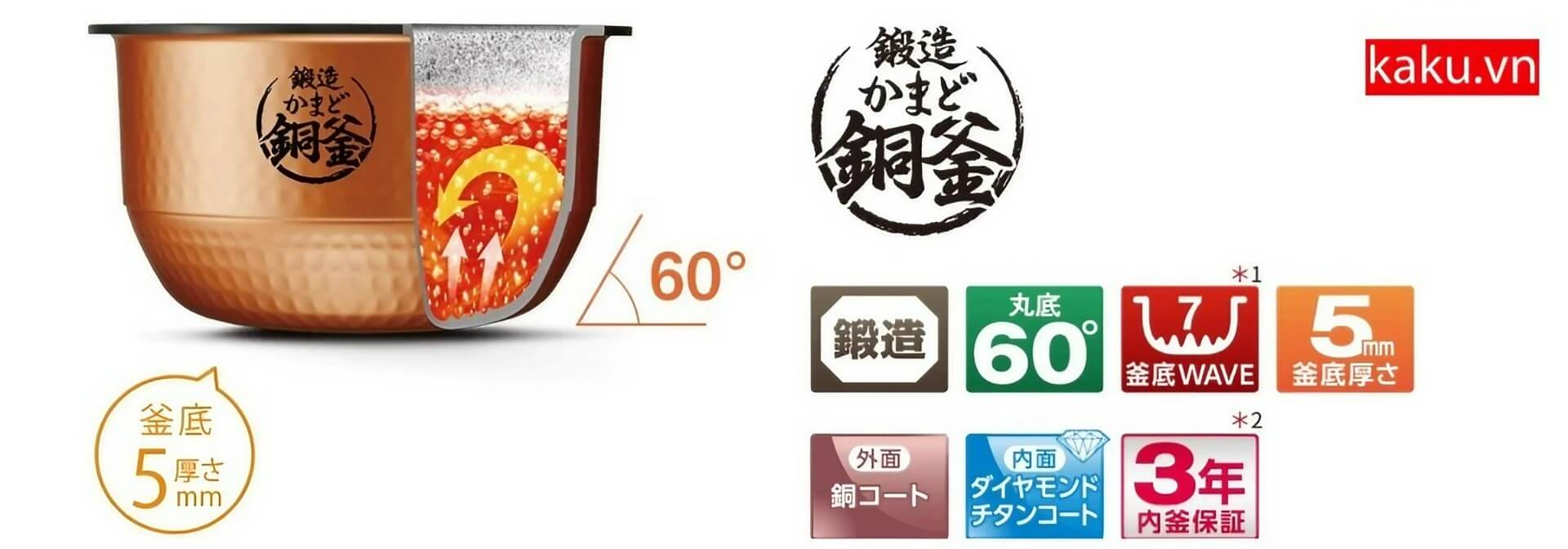Nồi nội địa Nhật TOSHIBA RC-18VSR áp suất, hút chân không 9 Nồi nội địa Nhật TOSHIBA RC-18VSR áp suất, hút chân không