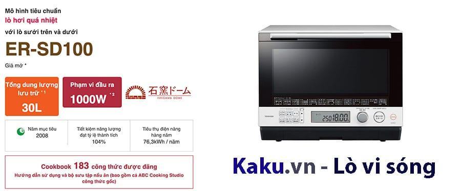 Đánh giá hiệu quả của lò vi sóng kiêm nướng Toshiba ER-SD100