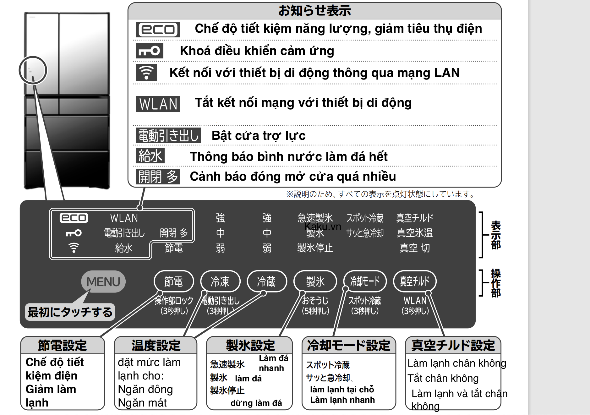 Hướng dẫn sử dụng tủ lạnh R-WXC74V Hitachi 3 Hướng dẫn sử dụng tủ lạnh R-WXC74V Hitachi