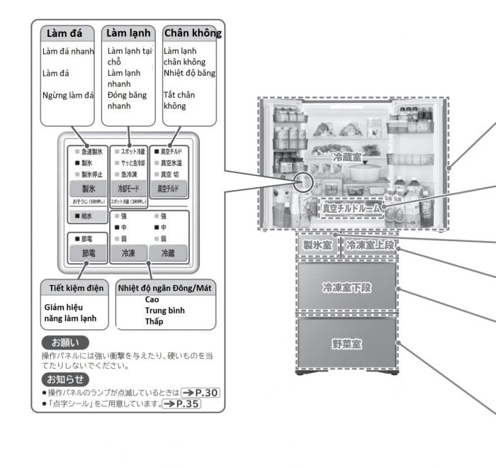 Hướng dẫn sử dụng tủ lạnh Hitachi nội địa Nhật R-XG51J