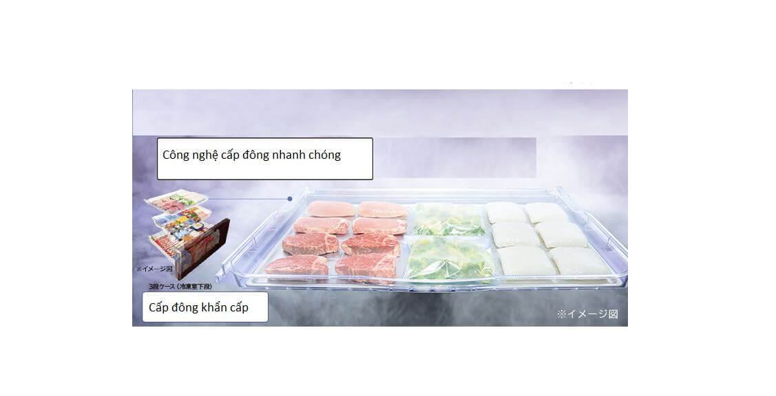 Tủ lạnh 6 cánh mặt gương Hitachi R-KX57N-X nội địa Nhật 12 Tủ lạnh 6 cánh mặt gương Hitachi R-KX57N-X nội địa Nhật