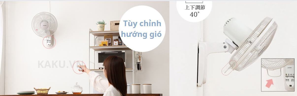 Quạt treo tường IRIS OHYAMA WFC-306 nội địa Nhật 6 Quạt Iris Oyama WFC-306 với 3 chế độ linh hoạt