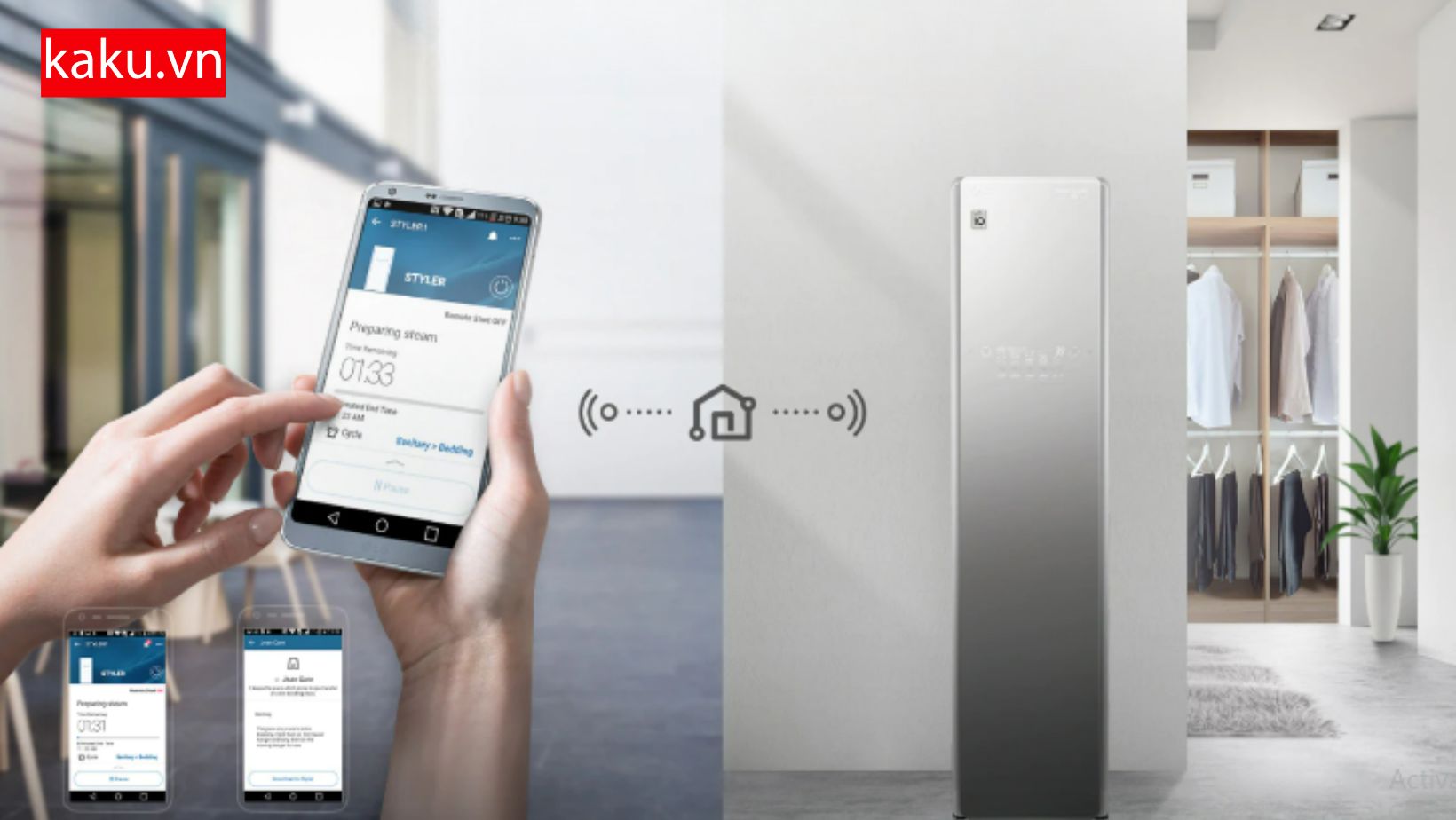 Tủ Giặt-Hấp-Sấy LG Styler S5MB Mặt Gương Kính Đa Năng 14 kết nối được cả với điện thoại