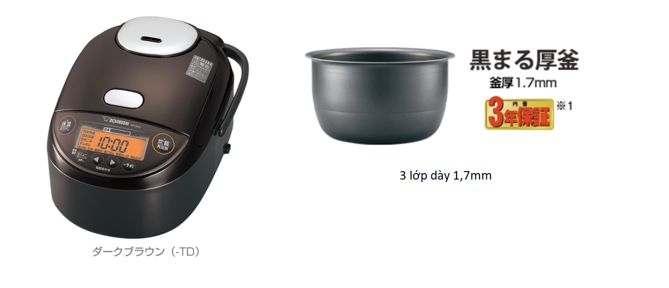 Nồi Cơm Zojirushi NP-ZH18-TD "ĐẬP HỘP" - Hàng Nhật Today