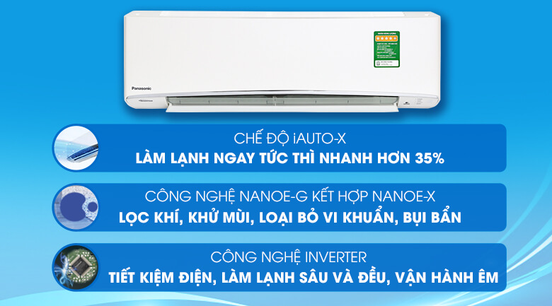 Điều Hòa Panasonic CS-361DGX Full chức năng nội địa Nhật 3 Máy lạnh Panasonic Inverter 1 HP CU/CS-XU9UKH-8, giá rẻ, chính hãng