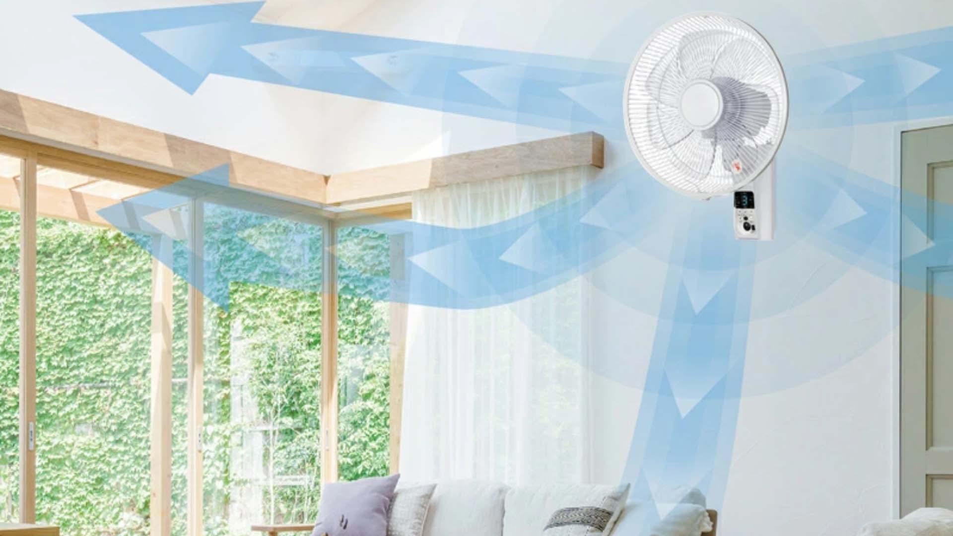 Quạt treo tường Cnet CKAJ403WH Nhật Bản chạy siêu êm 8 Quạt treo tường Cnet CKAJ403WH Nhật Bản chạy siêu êm
