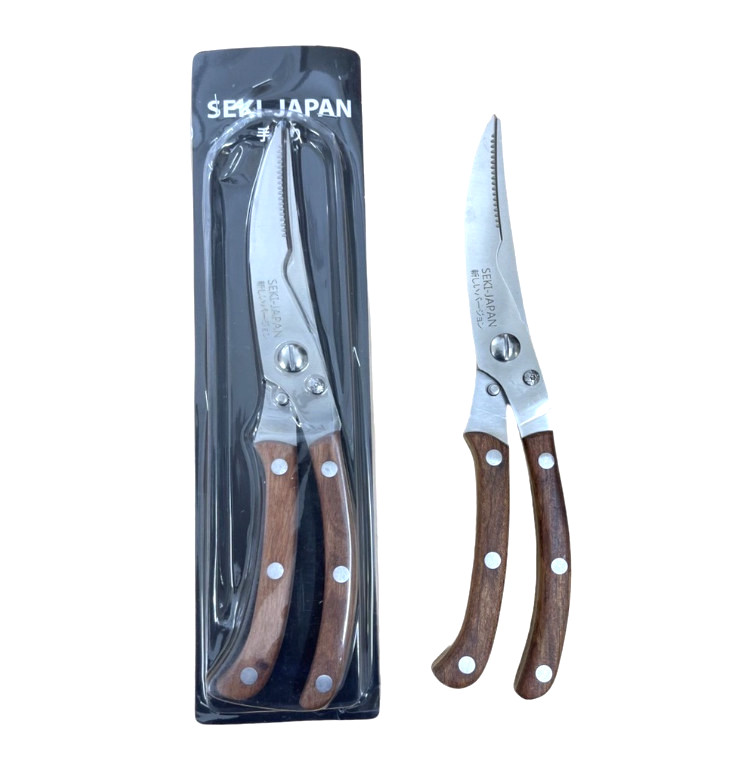 Kéo cắt gà Seki-Japan cán gỗ hương 1 Kéo cắt gà Seki-Japan cán gỗ hương